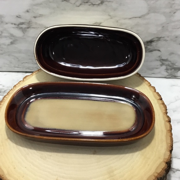 Vintage 2pc Stoneware Butter Dish Set by Sango - Picture 4 of 8